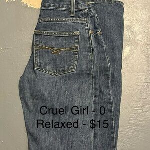Cruel Girl Women's Dark Blue Straight Leg Jeans